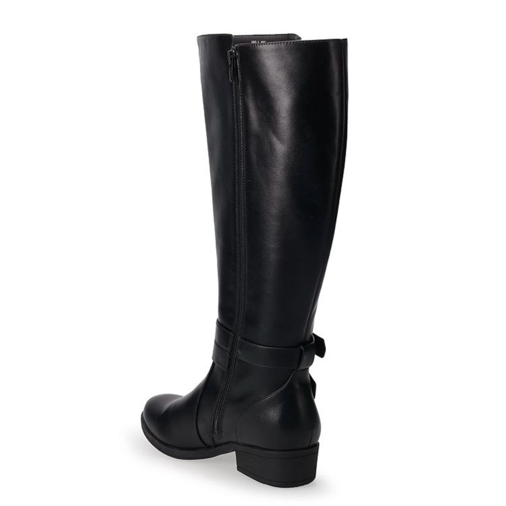 NWT #8 Croft & Barrow Pose Women's Ortholite ECO Black Riding Boots Size 10 - Picture 3 of 10